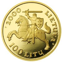 () Монета Литва 2000 год 100  ""    AU