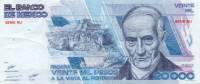 (№1987P-91c.2) Банкнота Мексика 1987 год "20,000 Pesos"