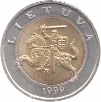 () Монета Литва 1998 год 5  ""   Биметалл  UNC