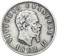() Монета Италия 1862 год 2  ""   Биметалл (Серебро - Ниобиум)  UNC