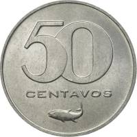 1977 Монета Кабо-Верде 50 центаво Рыба  Алюминий  UNC