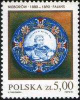 (1981-017) Марка Польша "Тарелка (1880)"    Польская керамика III Θ
