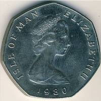 () Монета Остров Мэн 1980 год 50 пенсов ""  Медь-Никель  UNC