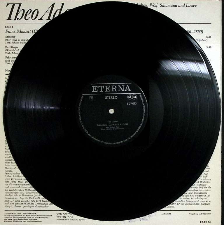 Пластинка виниловая , Шуберт Вольф Шуман и Лёве ETERNA 300 мм. Near mint