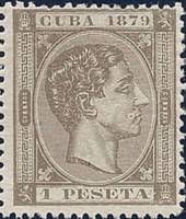 (№30) Марка Куба 1879 год "Король Альфонсо XII", Гашеная