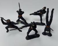 Набор фигурок "Ниндзя" 5 шт,6-7 см (сост.на фото)