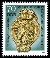 (1990-022) Марка Германия (ГДР) "Голова воина (2)"    Музей истории, Берлин III Θ
