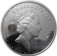 () Монета Токелау 2003 год 5 доллара ""  Биметалл (Серебро - Ниобиум)  UNC