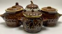 Горшки керамические для запекания с крышками 5 шт