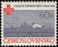 (1964-035) Марка Чехословакия "Красный Крест"    4-й Конгресс Чехословацкого красного креста III Θ