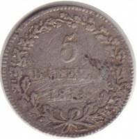 (№1812km13.3 (aargau)) Монета Швейцария 1812 год 5 Batzen