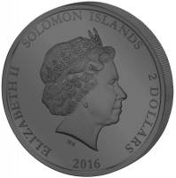 () Монета Соломоновы Острова 2016 год 2 доллара ""  Биметалл (Серебро - Ниобиум)  PROOF