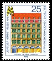 (1978-073) Марка Германия (ГДР) "Ярмарочный дом"    Ярмарка, Лейпциг II Θ