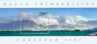 (№2001-29) Блок марок Исландия 2001 год "Гора Эсья", Гашеный