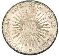 (№1815km14) Монета Объединённые провинции Южной Америки 1815 год 8 Reales