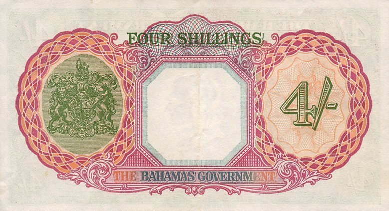 (№1936P-9e) Банкнота Багамские острова 1936 год &quot;4 Shillings&quot;