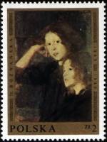 (1969-047) Марка Польша "Две девушки (О. Бознанская)"   Живопись Польши III O
