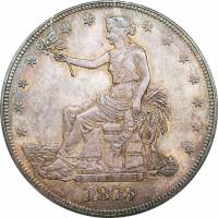(1873) Монета США 1873 год 1 доллар   Серебро Ag 900  XF
