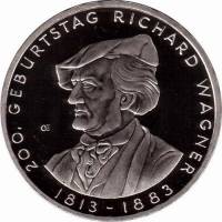 (2013d) Монета Германия (ФРГ) 2013 год 10 евро "Рихард Вагнер"  Медь-Никель  PROOF