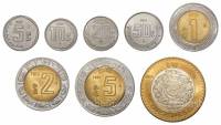 (2001-2013, 8 монет) Набор монет Мексика 2011-2013 год "Герб Мексики"   UNC