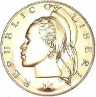 () Монета Либерия 1968 год 25  ""   Медь-Никель  UNC