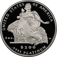 (2004) Монета США 2004 год 100 долларов   Платина (Pt)  UNC