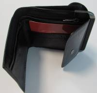 Портмоне женское "Petek", Натуральная кожа, 2 отделение на клепке с отсеками, Черное