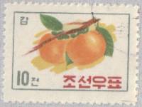 (1961-047) Марка Северная Корея "Груша"   Фрукты III Θ
