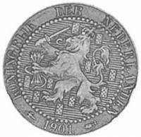 () Монета Нидерланды (Голландия) 1901 год 1 цент   Бронза  UNC