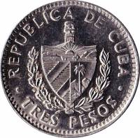 () Монета Куба 1992 год 3  ""   Сталь  UNC