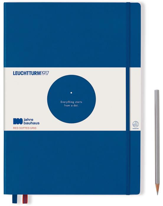 Книга для записей BAUHAUS MEDIUM A5 на 251 страницу в точку, ROYAL BLUE.  Leuchtturm1917, #359618