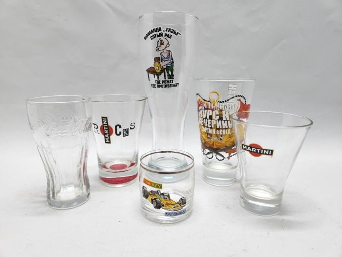 Стаканы 6 штук Coca-Cola Martini коллекционные 