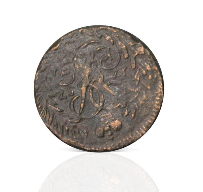 (1757) Монета Россия 1757 год 1/4 копейки   Полушка  VF