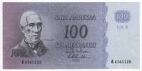 (1963 Litt A) Банкнота Финляндия 1963 год 100 марок "Юхан Снельман" Valvanne - Luukka  XF
