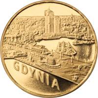(214) Монета Польша 2011 год 2 злотых "Гдыня"  Латунь  UNC