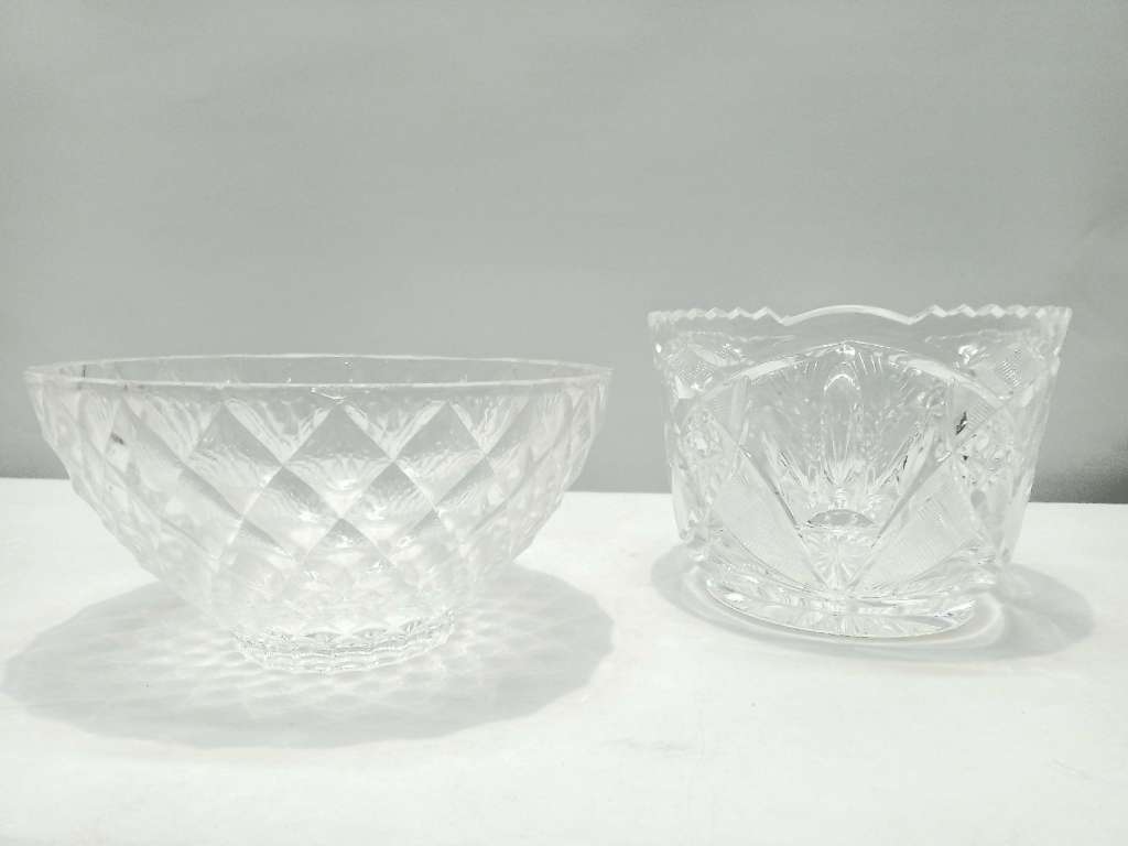 2 салатника, хрусталь, СССР (сост. на фото)