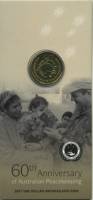 (2007) Монета Австралия 2007 год 1 доллар "60 лет Австралийским миротворцам"  Бронза  Буклет
