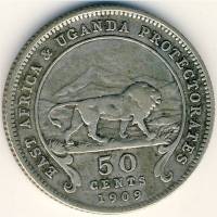 (№1906km4) Монета Восточная Африка 1906 год 50 Cents