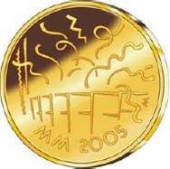 (№2005km121) Монета Финляндия 2005 год 20 Euro (10.Видах на Чемпионате Мира 2005 года в Хельсинки)