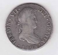 (1825) Монета Испанская Боливия 2008 год 8 реалов "Фердинанд VII" Серебро Ag 896  VF