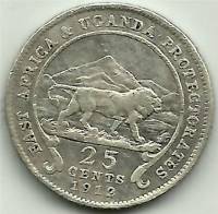 (№1912km10) Монета Восточная Африка 1912 год 25 Cents (нет или ч)