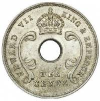 (№1906km2) Монета Восточная Африка 1906 год 10 Cents