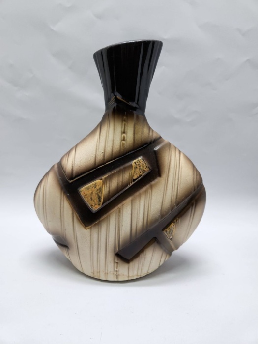 Ваза керамическая 36х28 см коричневых тонов