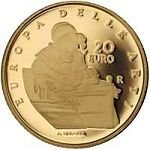 (№2008km308) Монета Италия 2008 год 20 Euro (Европа Арт - Кружевница, Нидерланды)