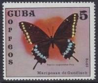 (1972-064) Марка Куба "Парусник черный"    Бабочки I Θ