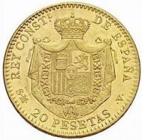 (№1904km724) Монета Испания 1904 год 20 Pesetas