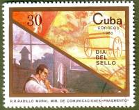 (1988-033) Марка Куба "Телеграфист"    День почтовой марки II Θ