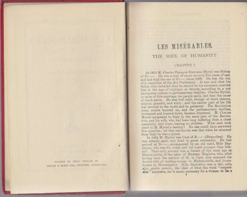 Книга &quot;Les Miserables&quot; Не указан V. Hugo Лондон Твёрдая обл. 486 с. Без илл.