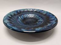 Блюдо ЗИК Конаково синее обливная керамика (сост. на фото)