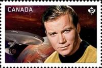 Марка из набора Канада 2016 год "Капитан Джеймс Т. Кирк", Гашеная